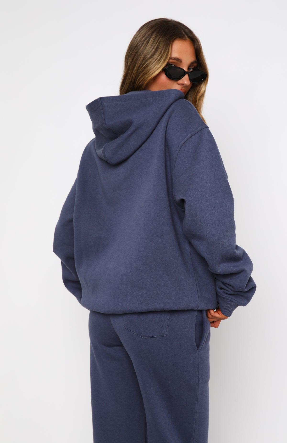 Match Your Words Oversized Hoodie Navy Product Image