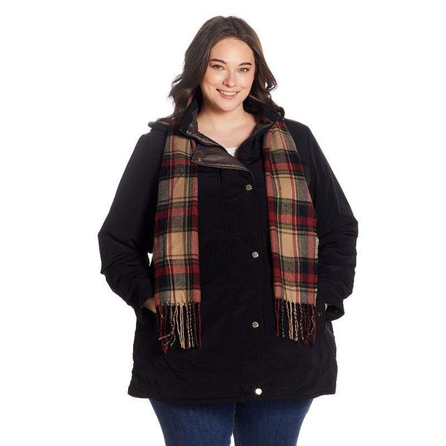 Plus Size Gallery Hooded Heavyweight Stadium Jacket, Womens Product Image