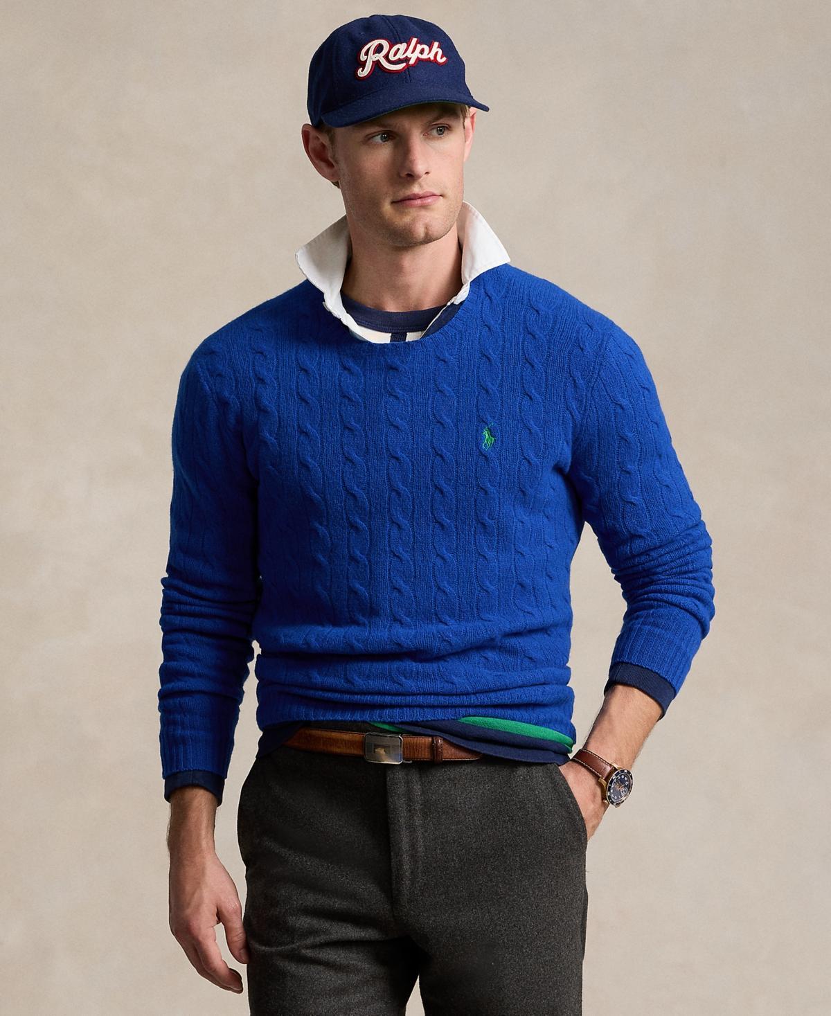 Polo Ralph Lauren Mens Wool-Cashmere Cable-Knit Sweater Product Image