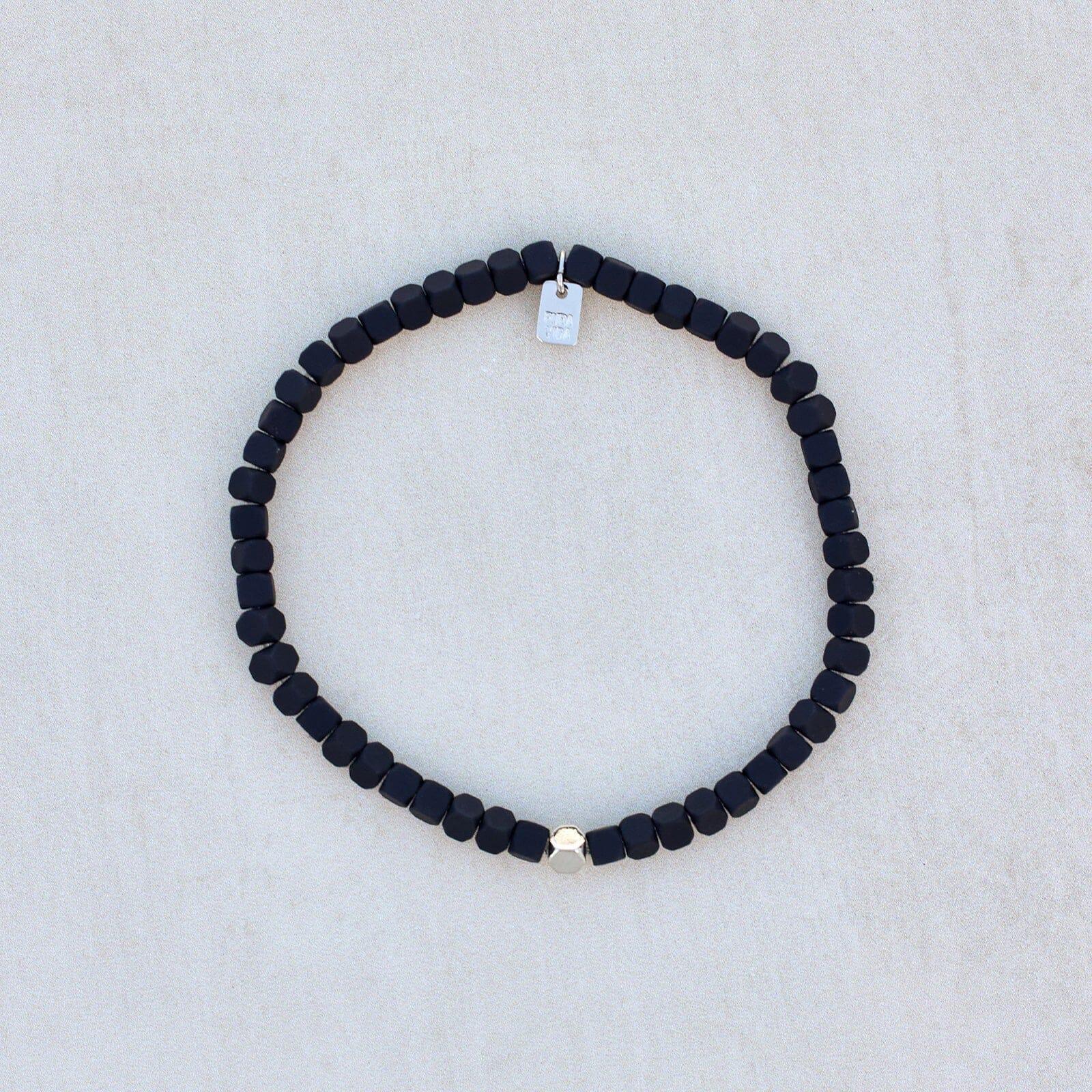 Men's Coated Hematite Stretch Bracelet Product Image