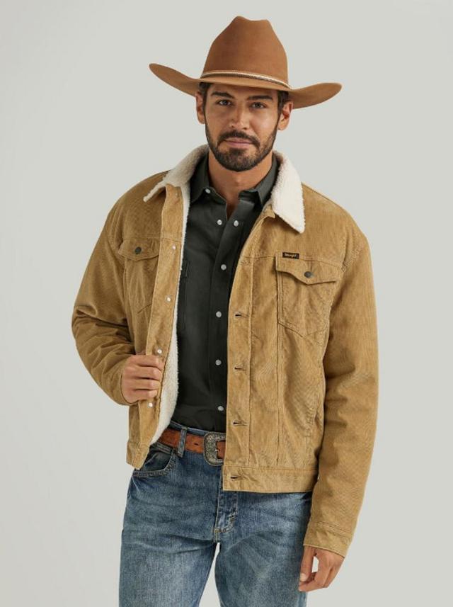 Wrangler® Men's Wheat Corduroy Sherpa Lined Jacket Product Image