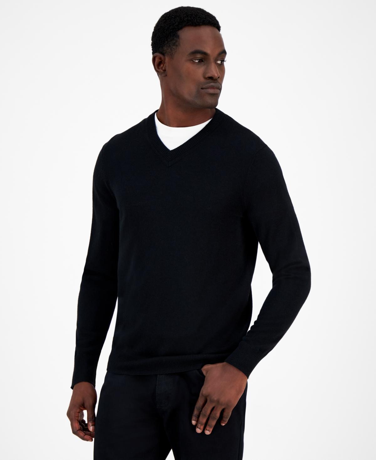 Alfani Mens Long-Sleeve V-Neck Performance Sweater, Created for Macys Product Image