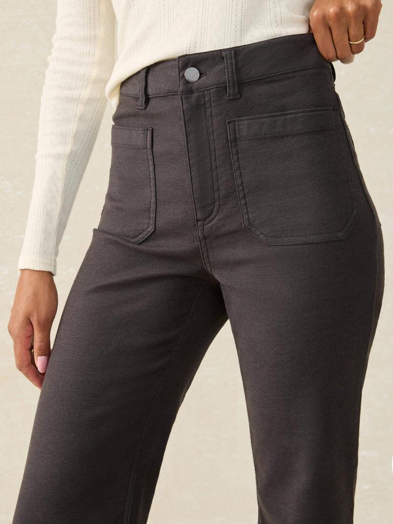 Stretch Terry Patch Pocket Pant - Washed Black Product Image