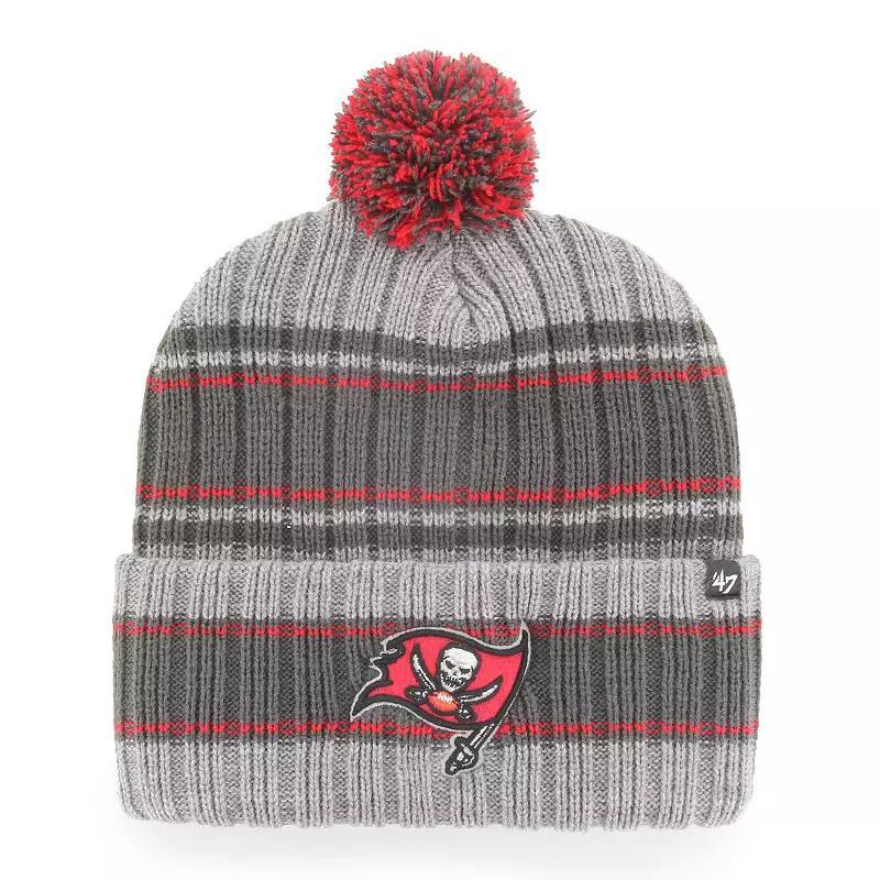 Mens 47 Graphite Tampa Bay Buccaneers Rexford Cuffed Knit Hat with Pom Product Image