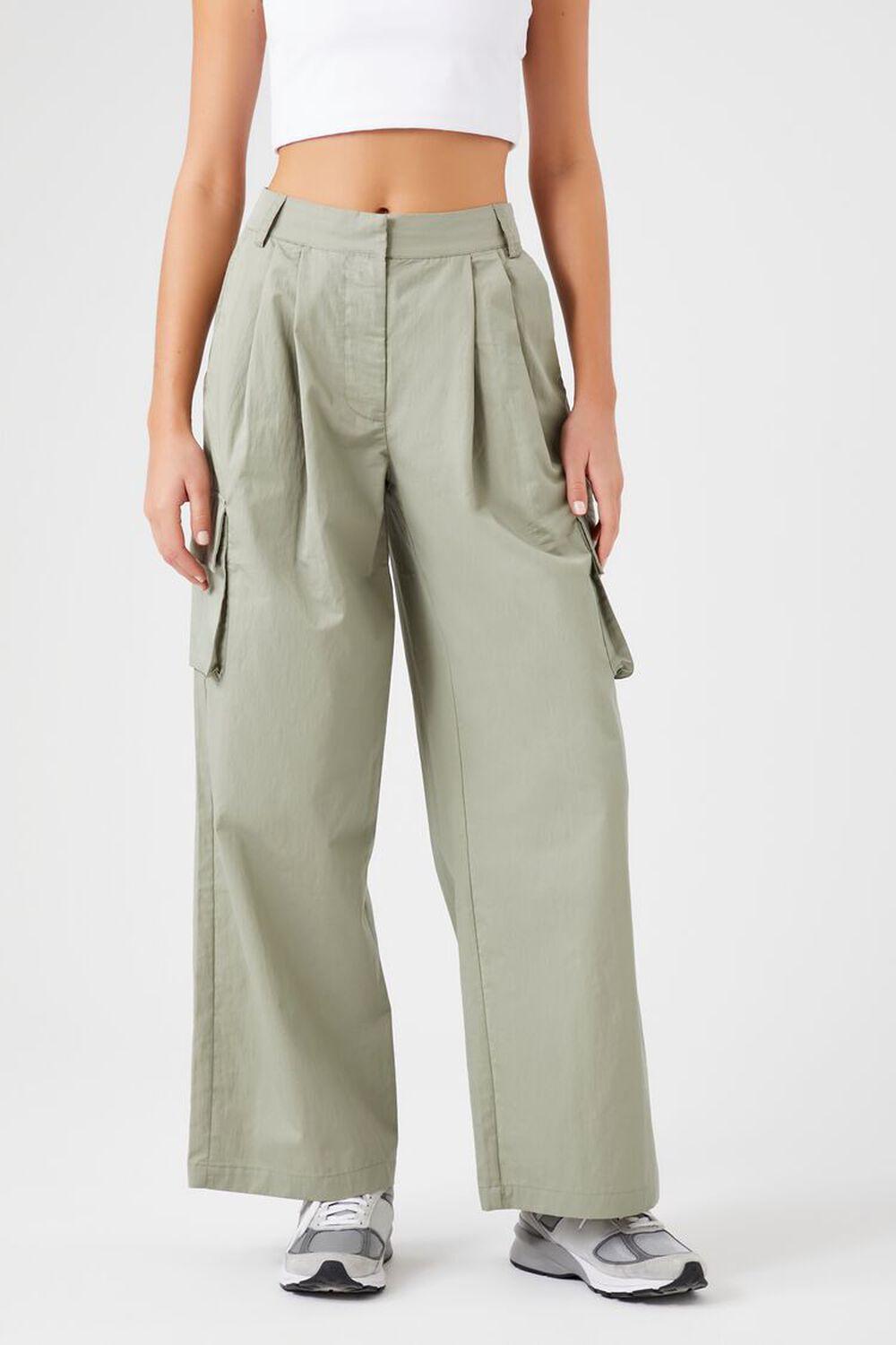 Wide-Leg Cargo Pants | Forever 21 Product Image