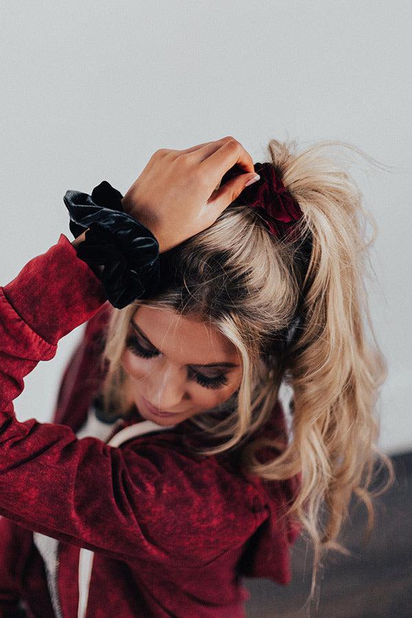 Cycle In Style Velvet Scrunchie Set Product Image