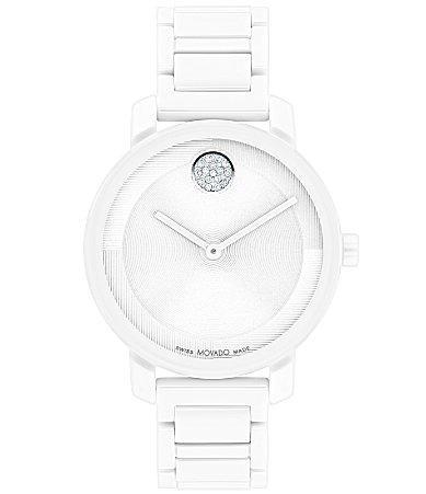 Movado Womens Bold  2.0 Quartz Analog White Ceramic Bracelet Watch Product Image