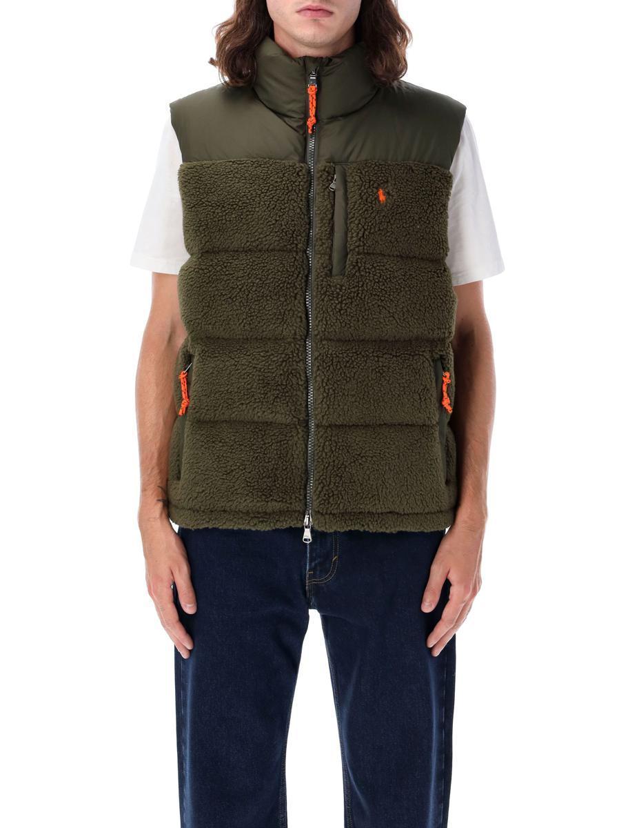 The Gorham Hybrid Down Gilet In Green Product Image