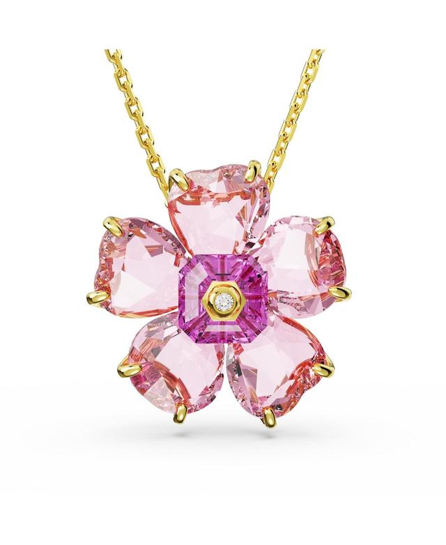 Womens Idyllia Gold-Plated & Crystals Flower Pendant Necklace Product Image