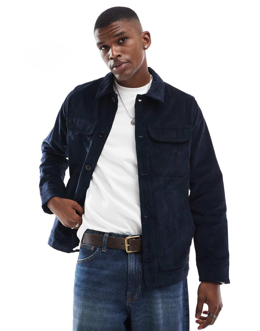 PS Paul Smith cord chore jacket in navy Product Image