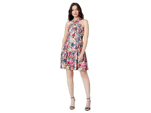 Vince Camuto Halter Crisscross Fit-and-Flare Dress Women's Dress Product Image