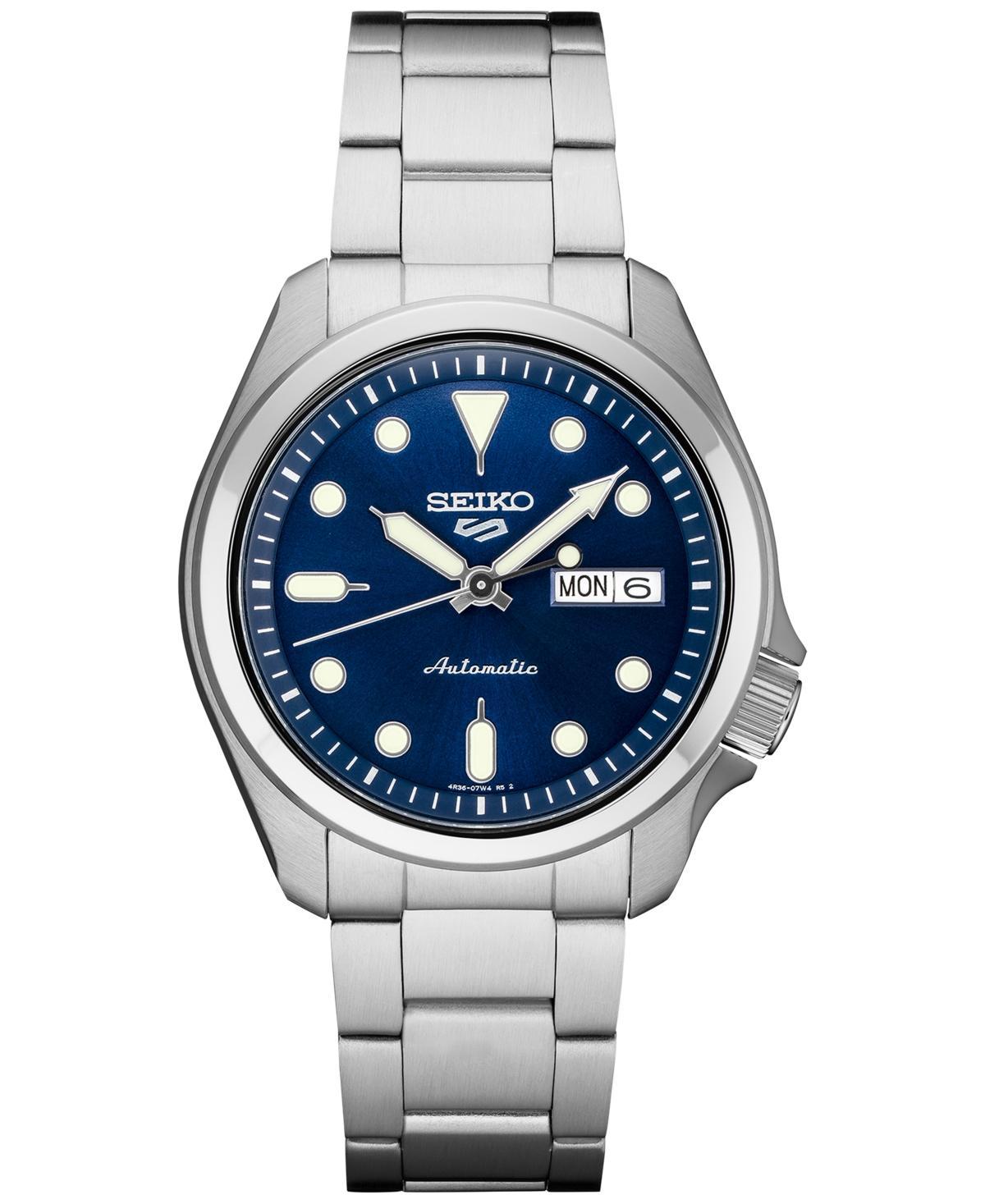 Seiko Mens Automatic 5 Sports Stainless Steel Bracelet Watch 43mm Product Image