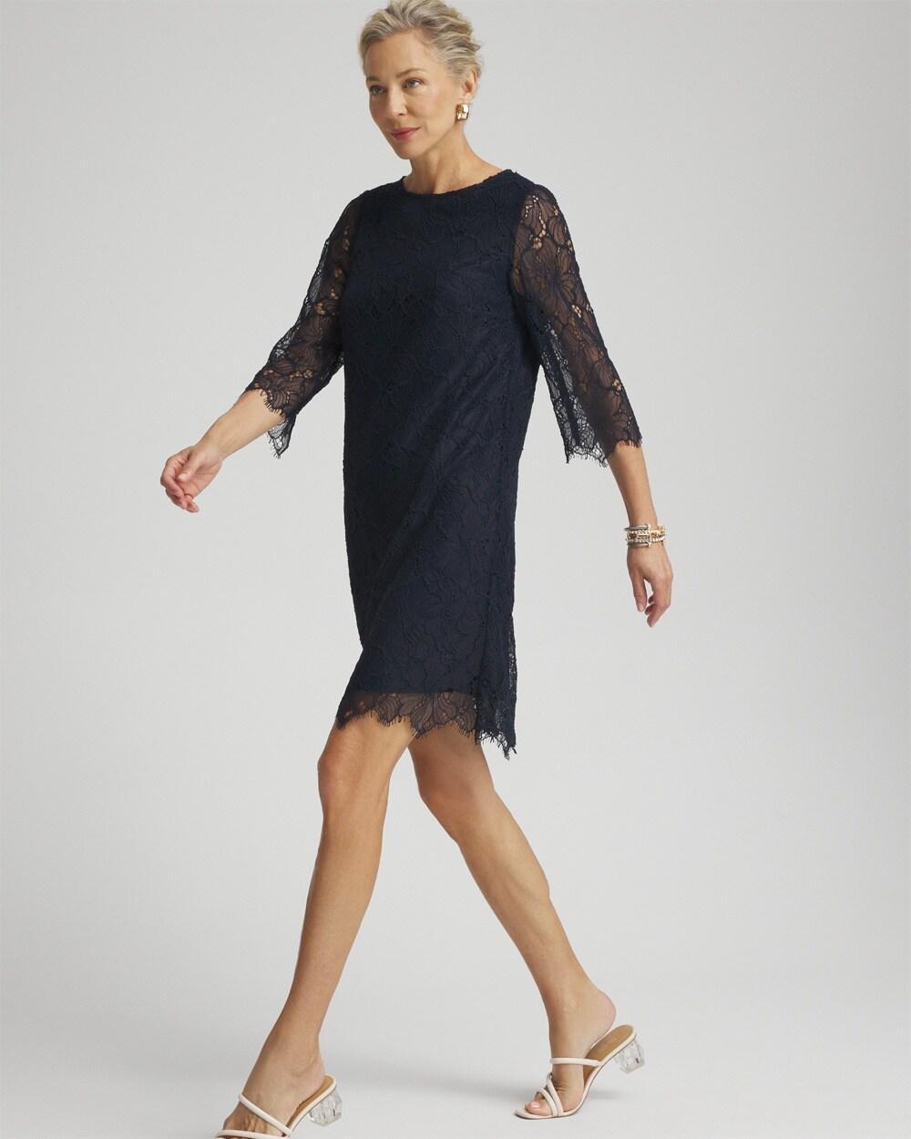 Floral Lace Shift Dress Product Image