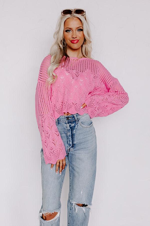 Good Weather Knit Top In Pink product image