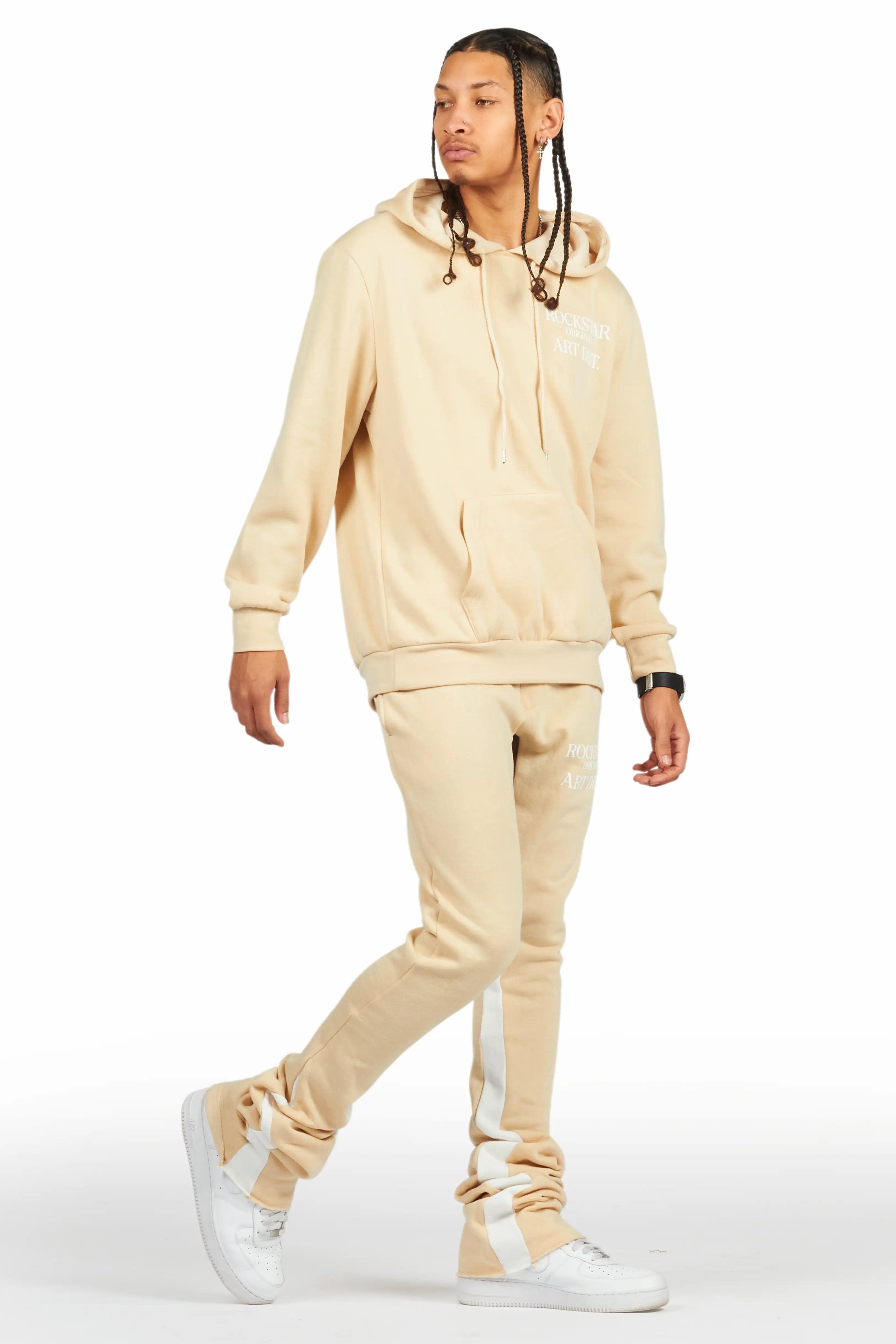 Briggs Beige Hoodie/Super Stacked Flare Track Set Male Product Image