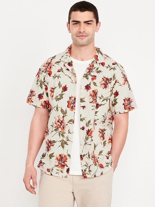 Short-Sleeve Floral Camp Shirt Product Image