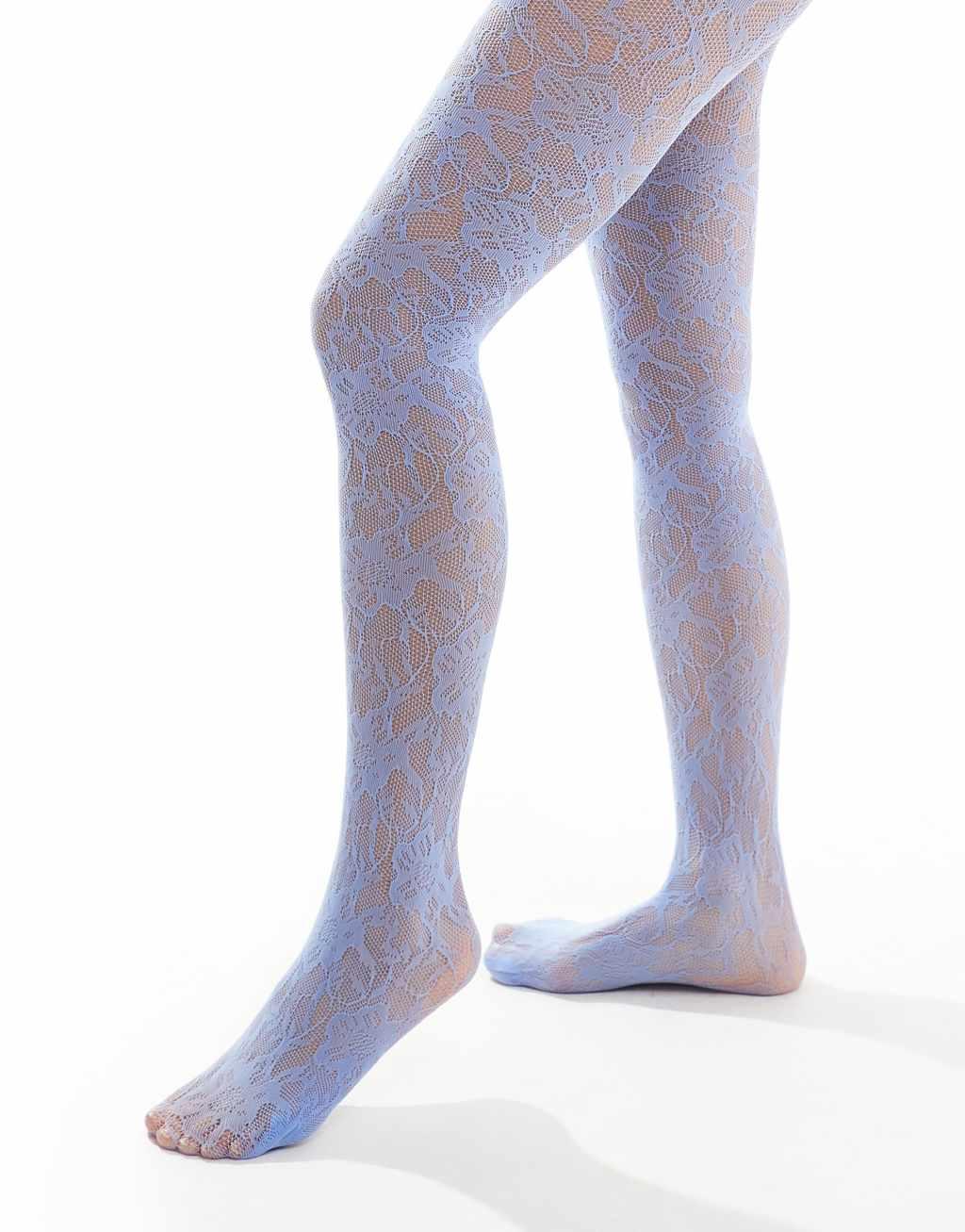 Glamorous lace tights in blue  Product Image