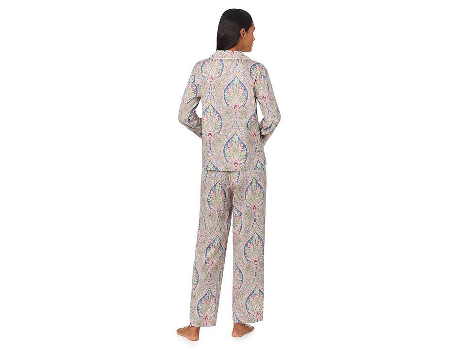 Lauren Ralph Lauren Lauren Ralph Lauren Long Sleeve Woven Notch Collar Pajama Set Paisley) Women's Pajama Sets Product Image