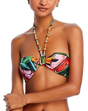 Farm Rio Banana Foliage Halter Bandeau Bikini Top Product Image