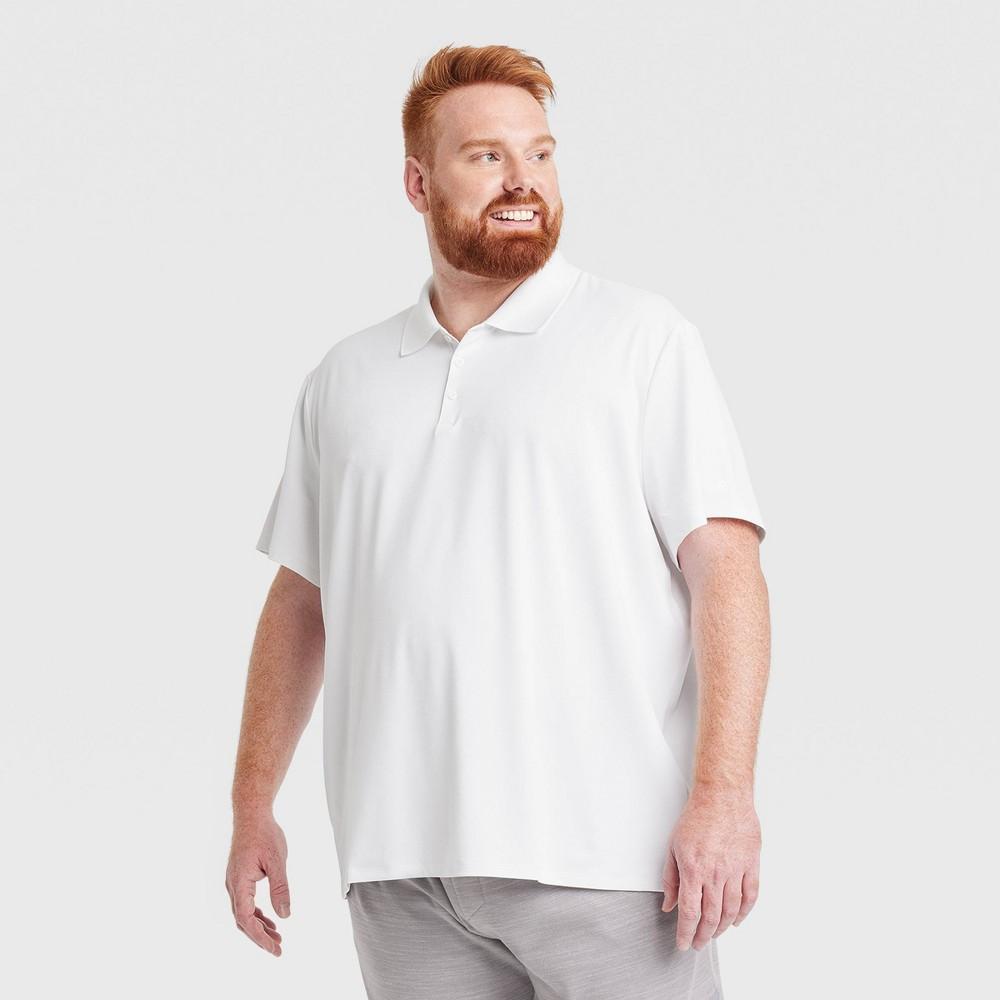 Mens Big & Tall Textured Polo Shirt - All in Motion White 3XL Product Image