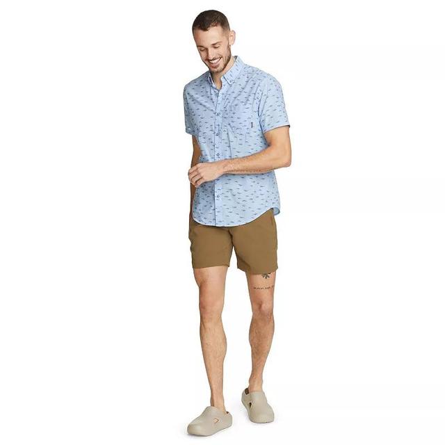 Mens Eddie Bauer Baja Print Short Sleeve Button-Down Shirt Product Image