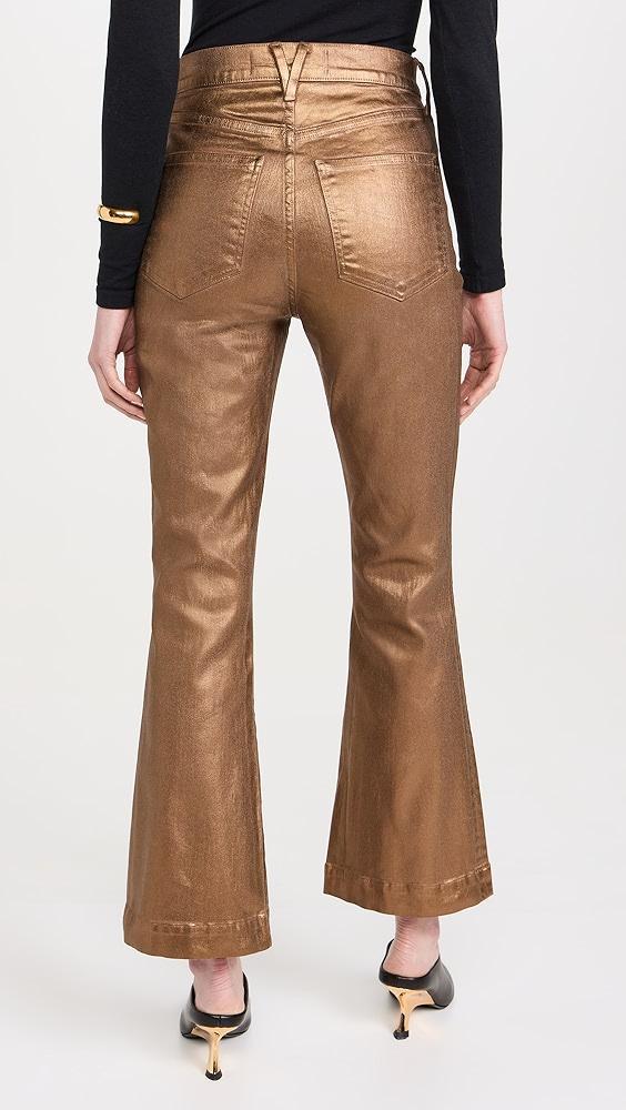 Veronica Beard Jean Carson Ankle Flare Metallic Jeans | Shopbop Product Image