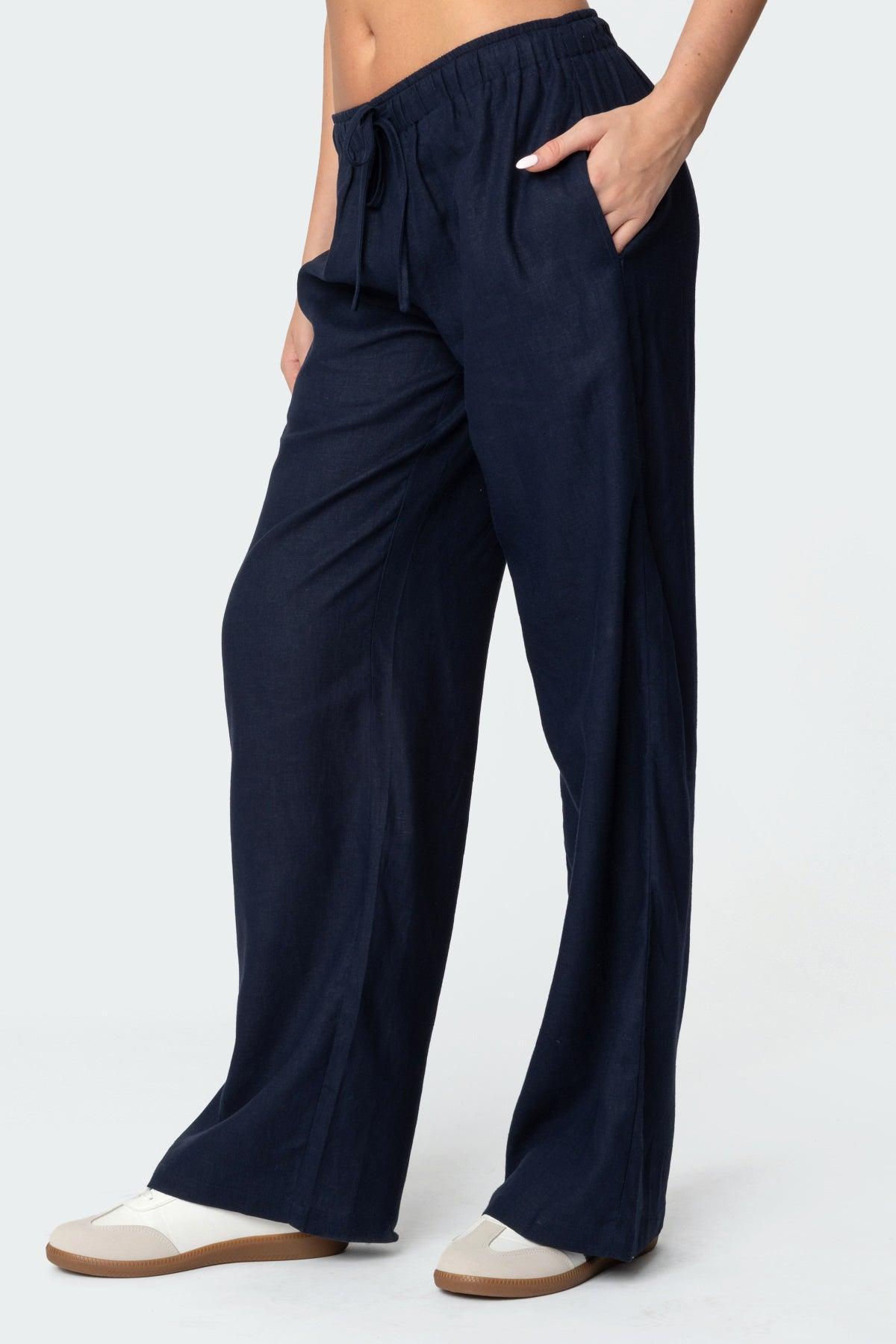 Yasmine Linen Look Pants Product Image