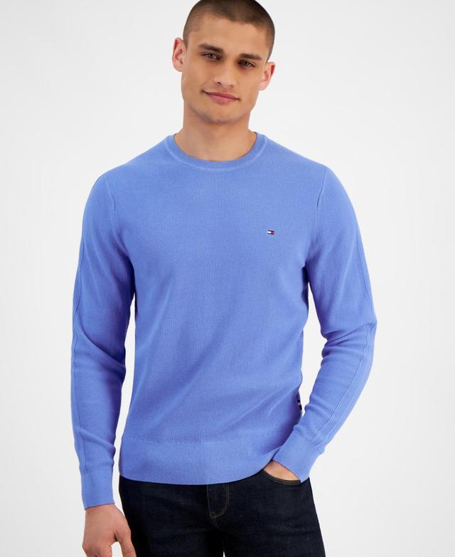 Tommy Hilfiger Mens Ricecorn Textured-Knit Crewneck Sweater Product Image