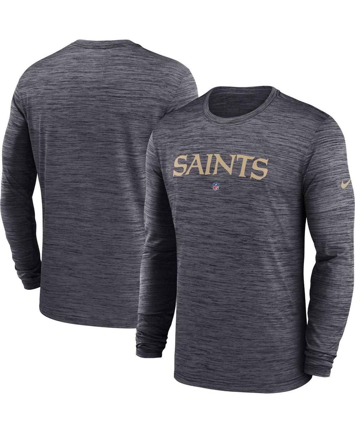 Mens Nike Black New Orleans Saints Sideline Team Velocity Performance Long Sleeve T-shirt Product Image