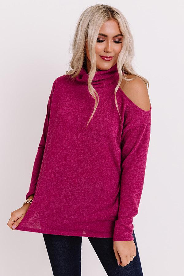 Make Up My Mind Shift Top In Berry Product Image