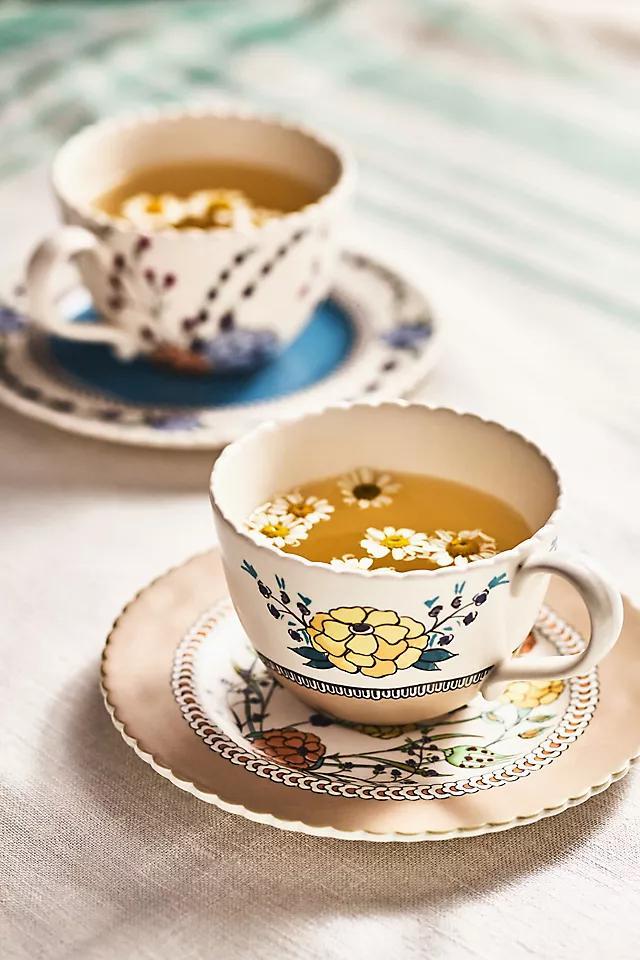 Turkuaz Kitchen Posy Teacup and Saucer Set Product Image