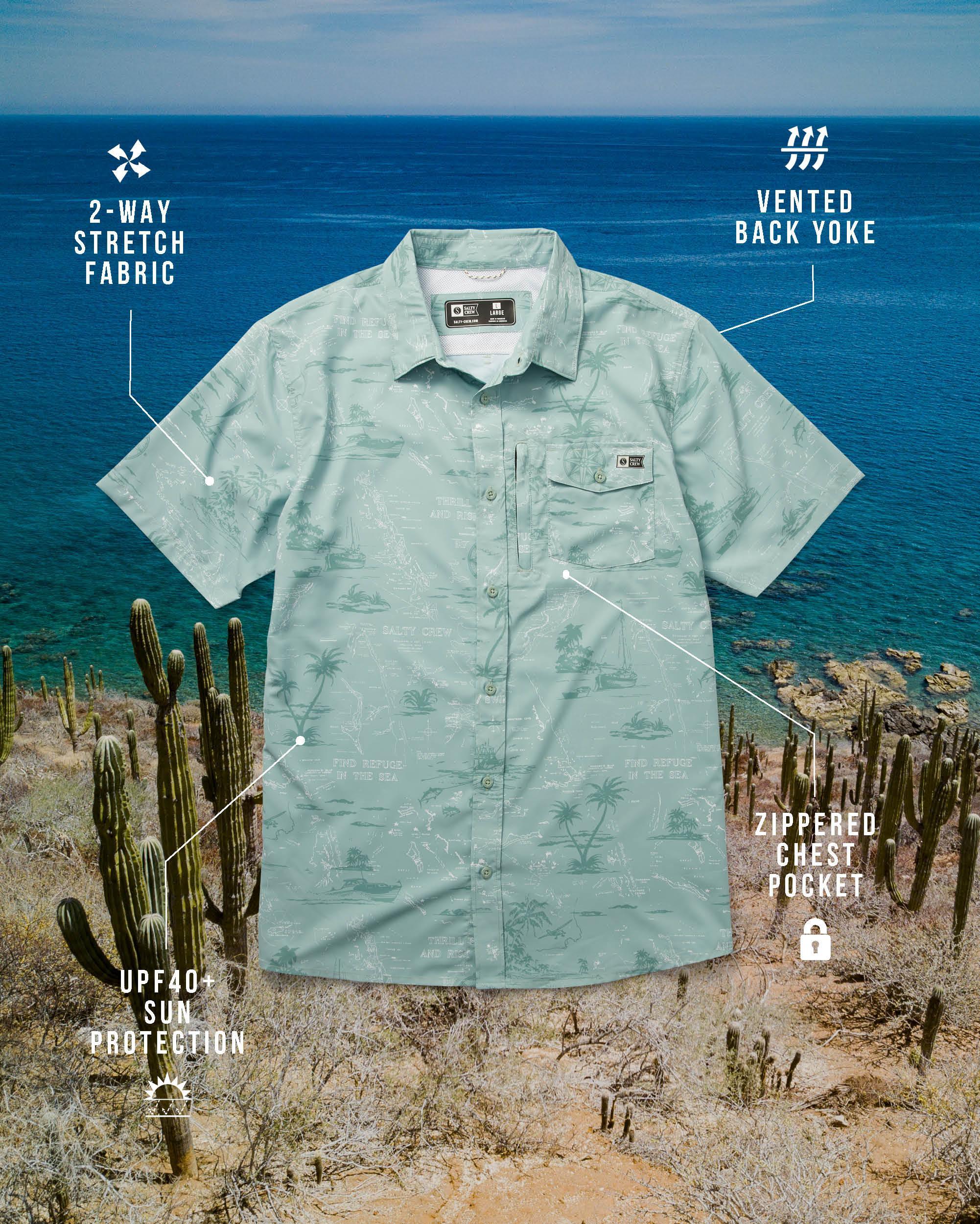 Seafarer S/S Tech Woven - Mackerel Male Product Image