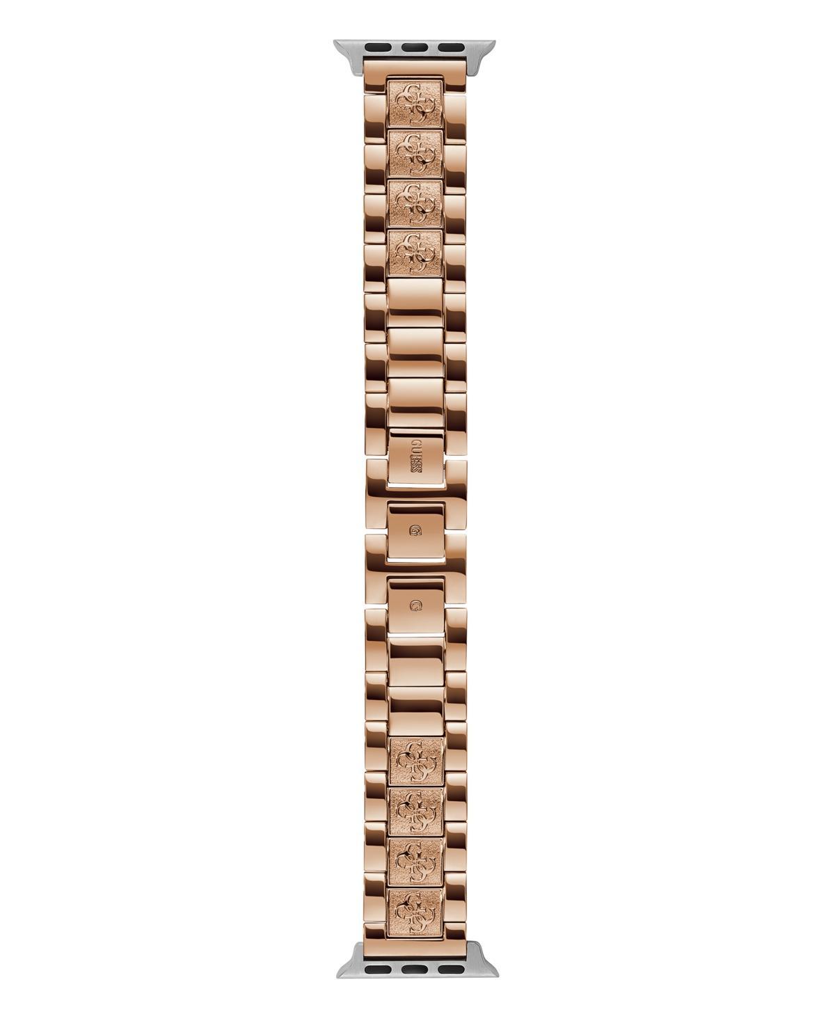 Guess Womens Rose Gold-Tone Stainless Steel Apple Watch Strap 38mm-40mm Product Image