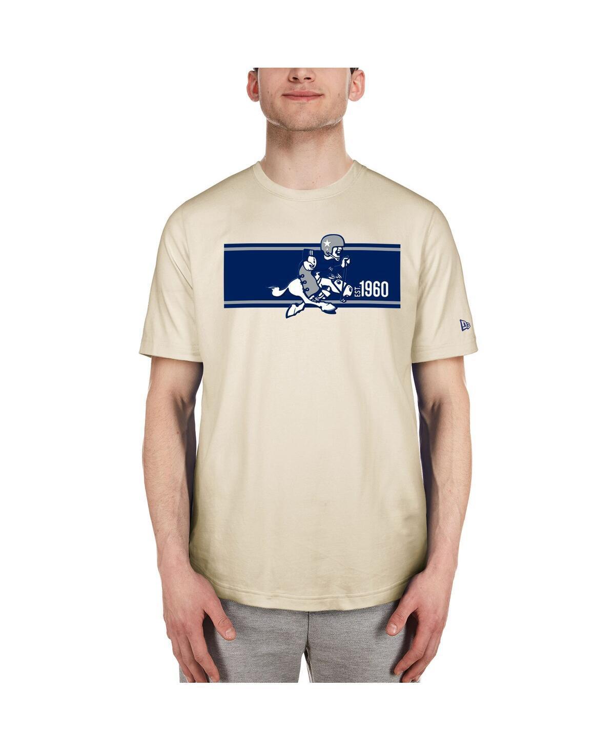 Mens New Era Cream Dallas Cowboys Third Down Historic T-shirt Product Image