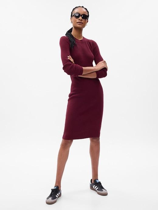 CashSoft Midi Sweater Dress Product Image