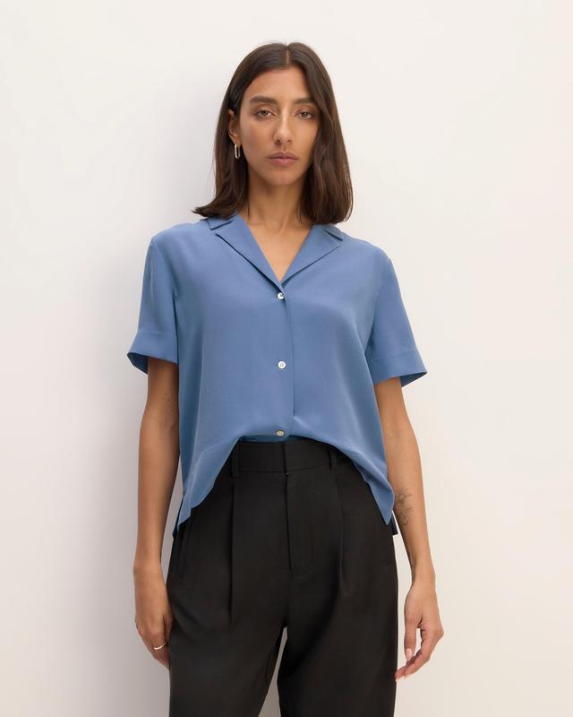 The Notch Shirt in Washable Silk Product Image