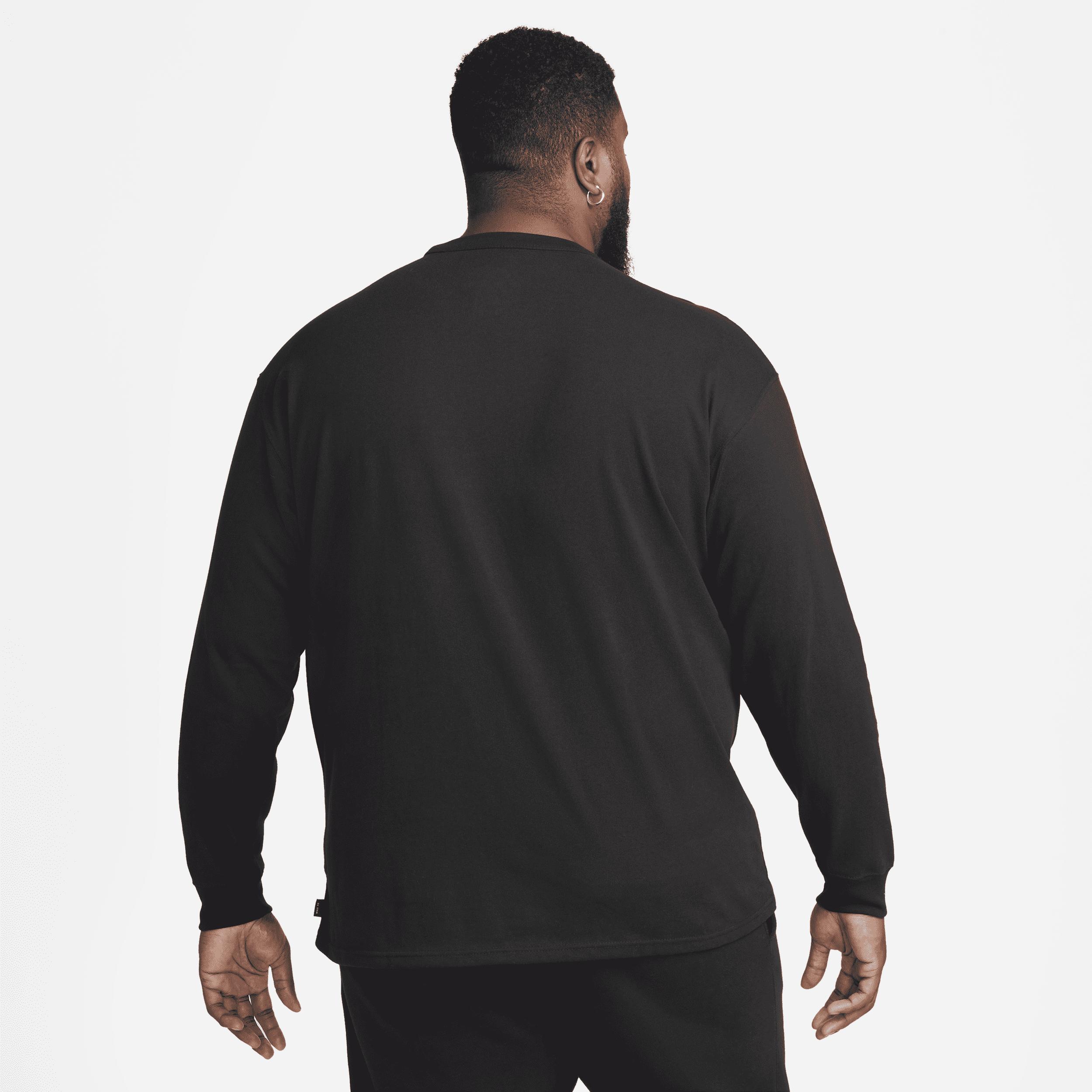 Nike Mens Nike Premium Essentials Long-Sleeve SUST T-Shirt - Mens Black/Black Product Image