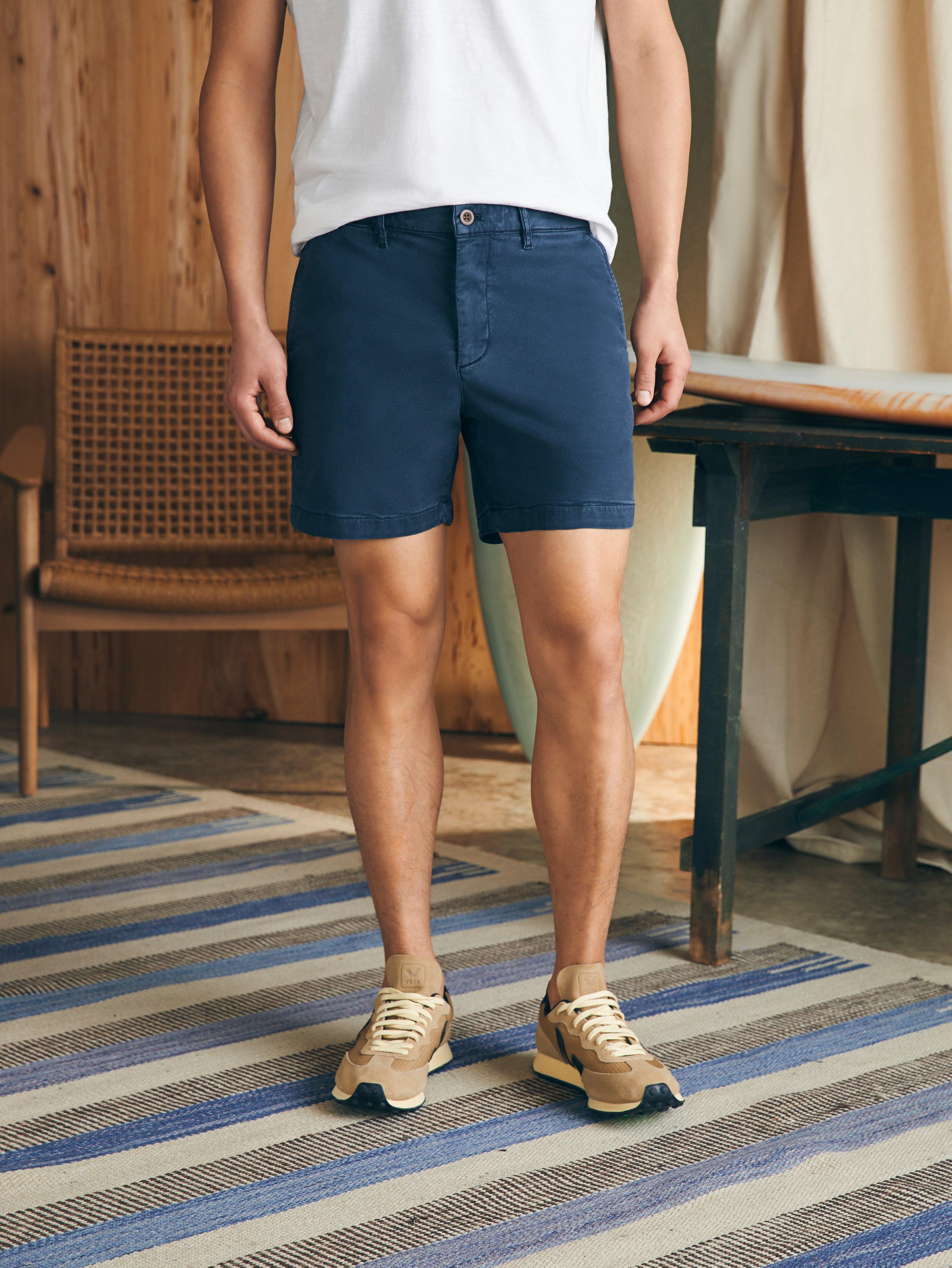 Coastline Stretch Chino Short (6" Inseam) - Blue Nights Male Product Image