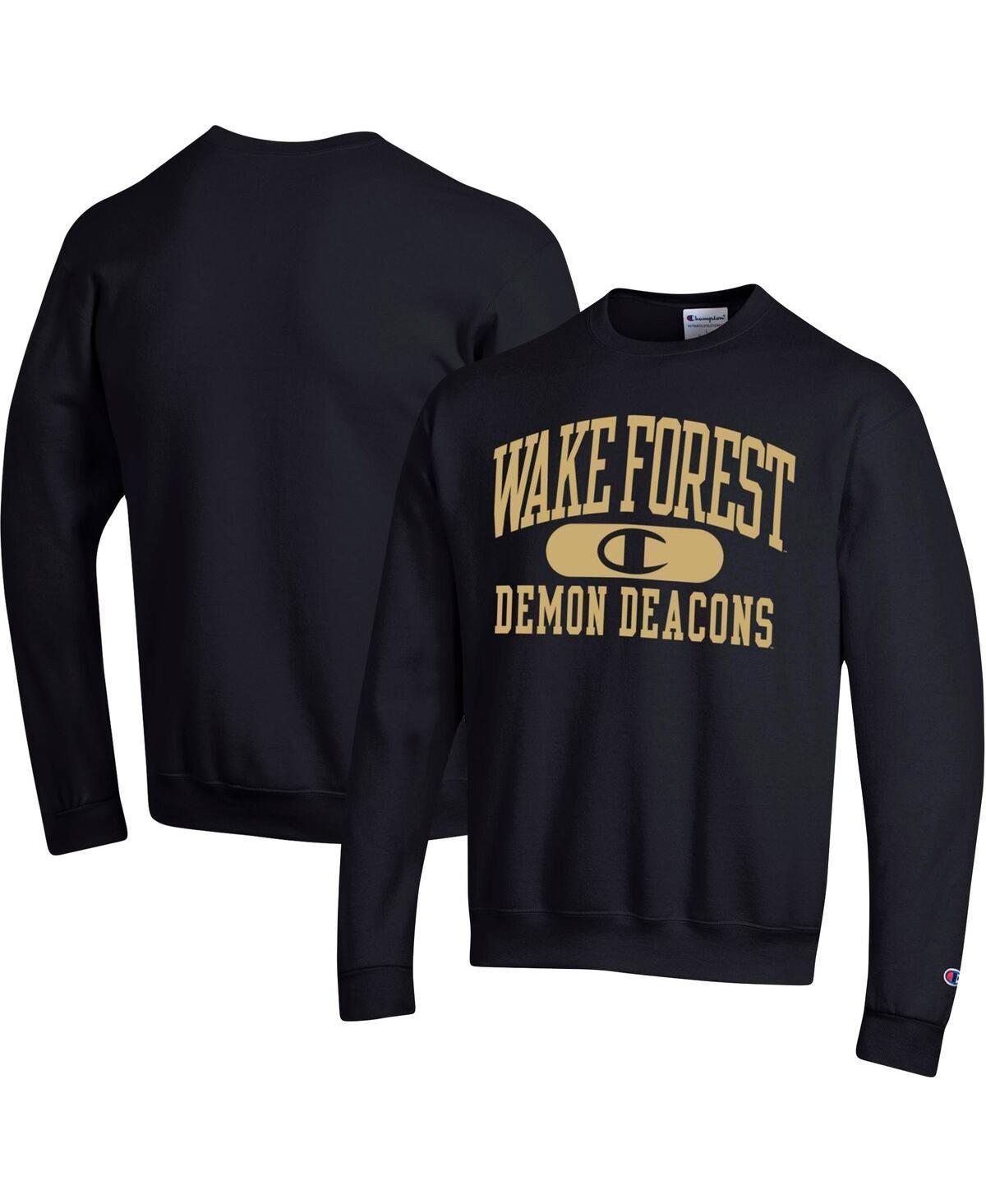 Mens Champion Black Wake Forest Demon Deacons Arch Pill Sweatshirt Product Image