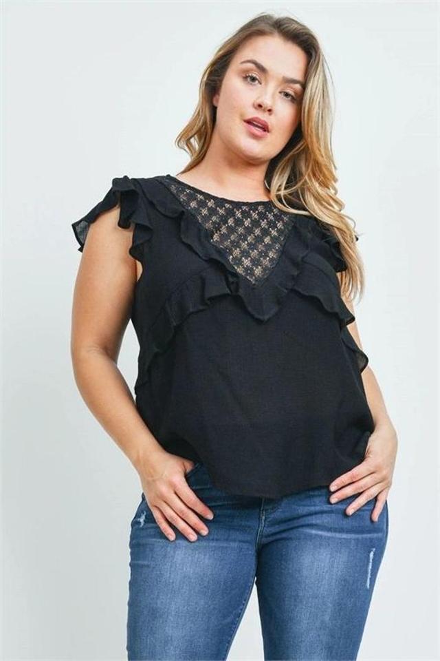 Ruffle Lace Flutter Sleeve Product Image