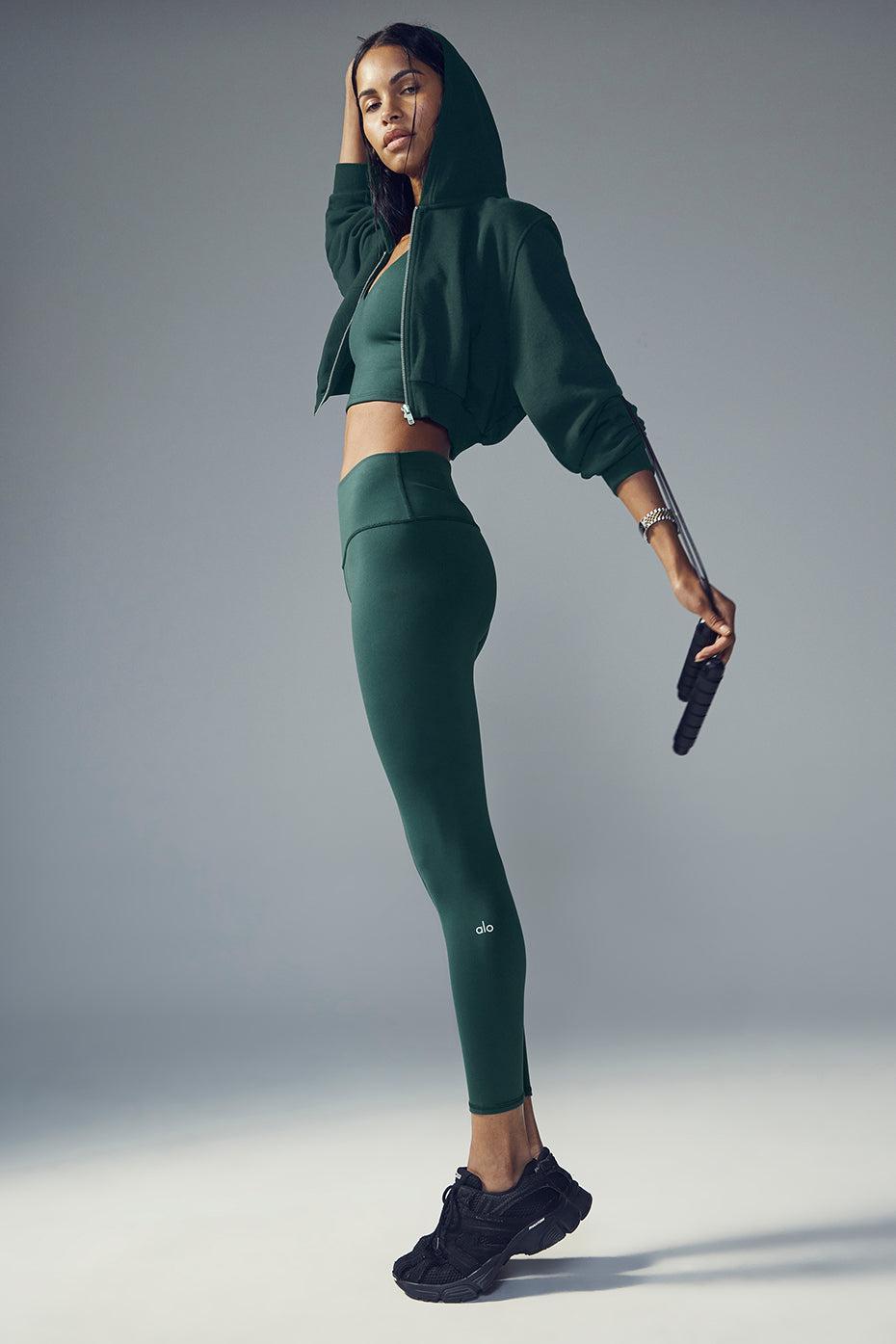 7/8 High-Waist Airbrush Legging - Midnight Green Female Product Image