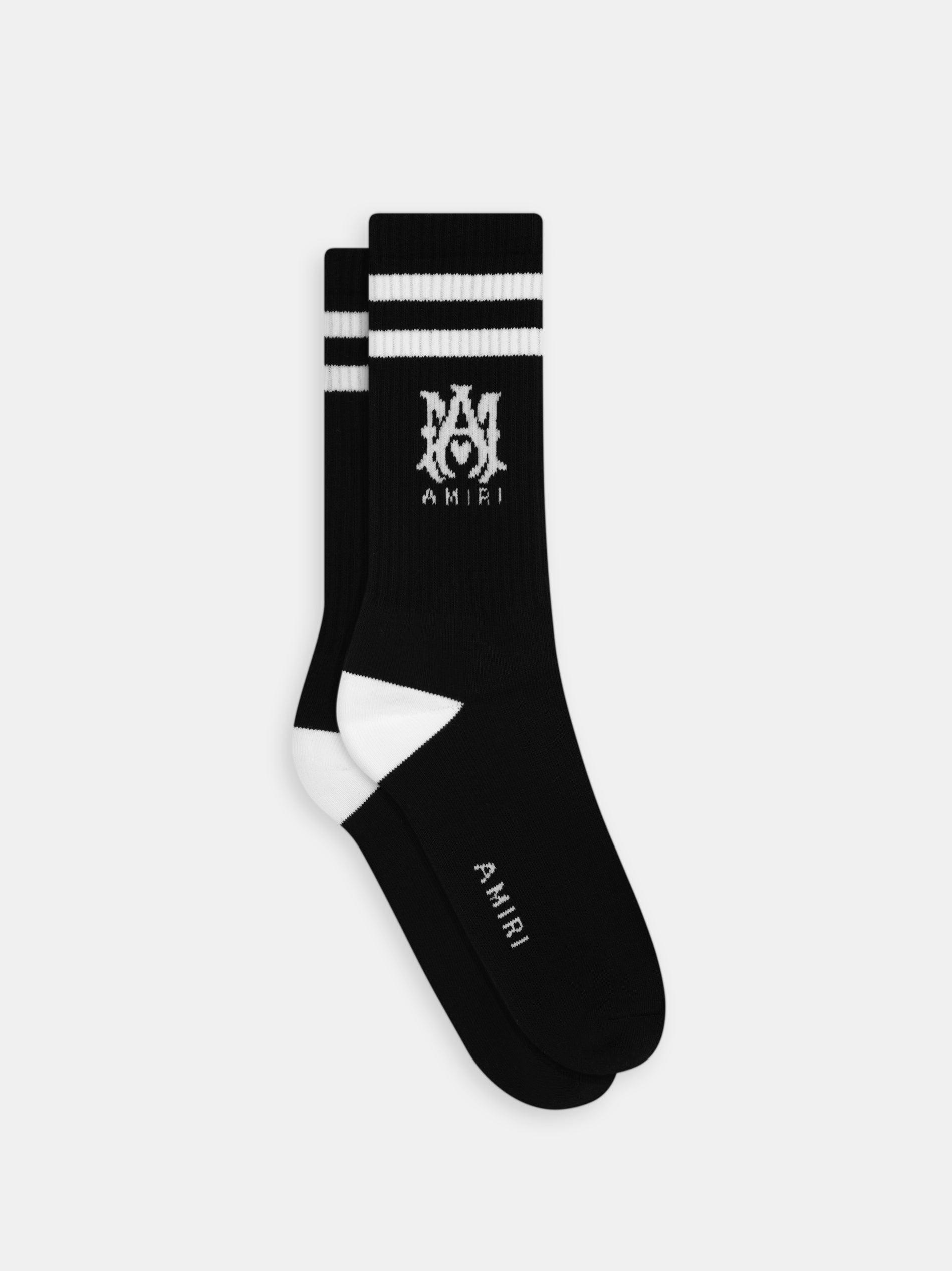 MA CORE LOGO SOCKS - Black White Male Product Image