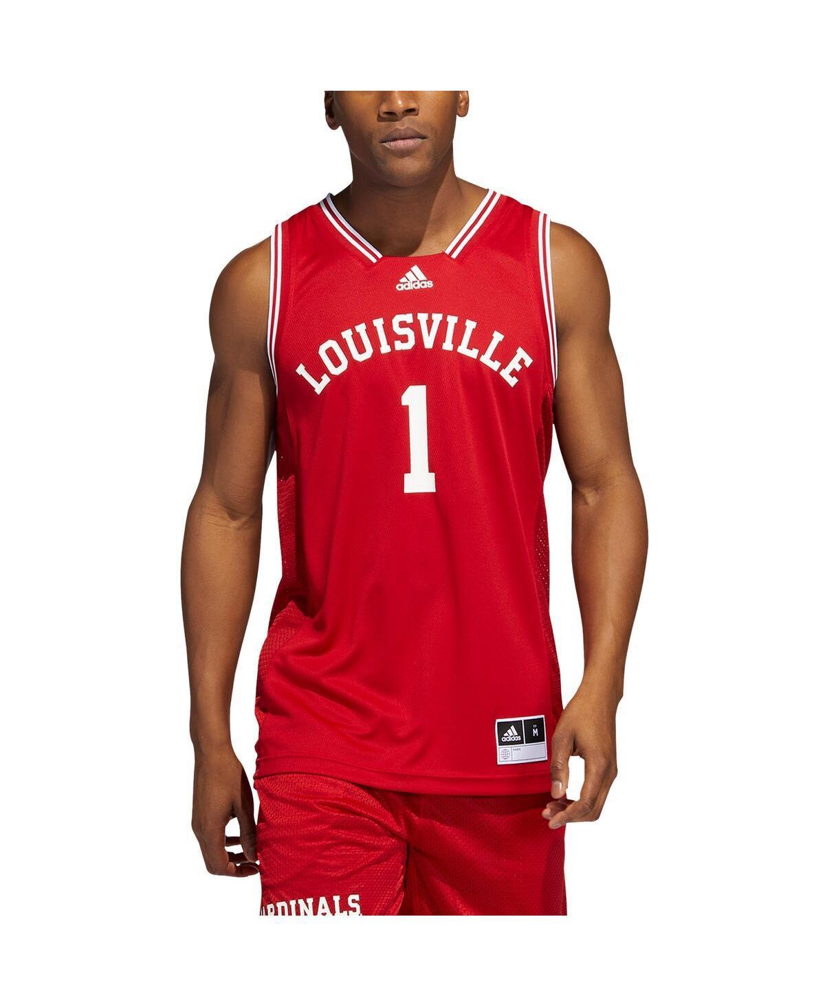 Mens #1 Red Louisville Cardinals Reverse Retro Jersey - Red Product Image