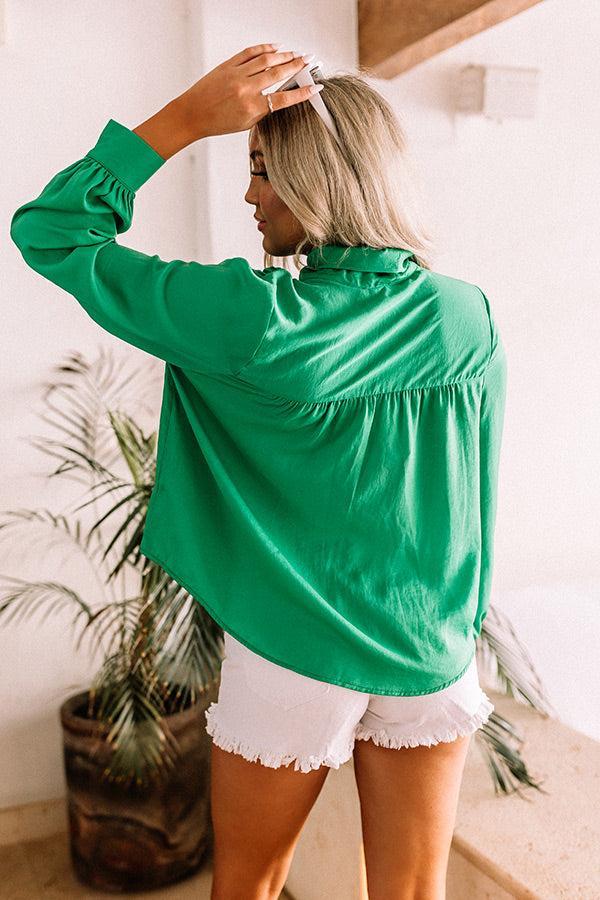 Promising Soul Shift Top in Kelly Green Product Image