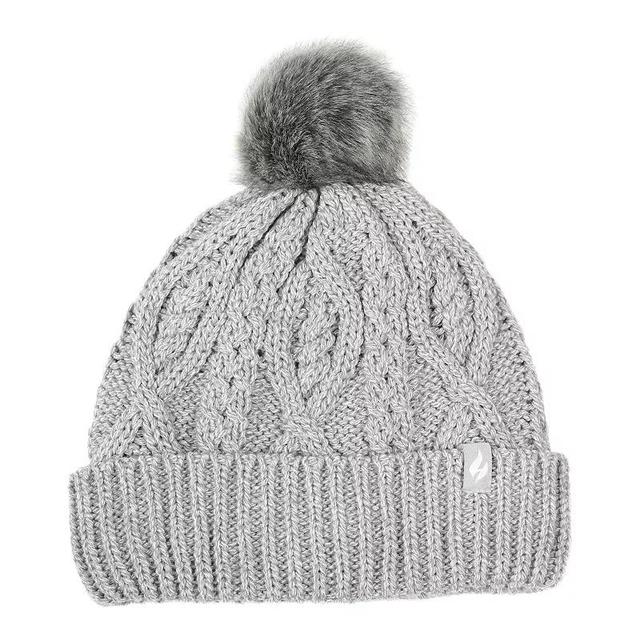 Womens Heat Holders Heatweaver Cable Knit Pom Pom Hat Product Image