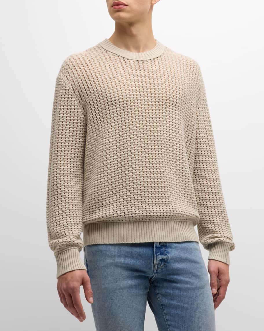 Mens Open Weave Sweater Product Image