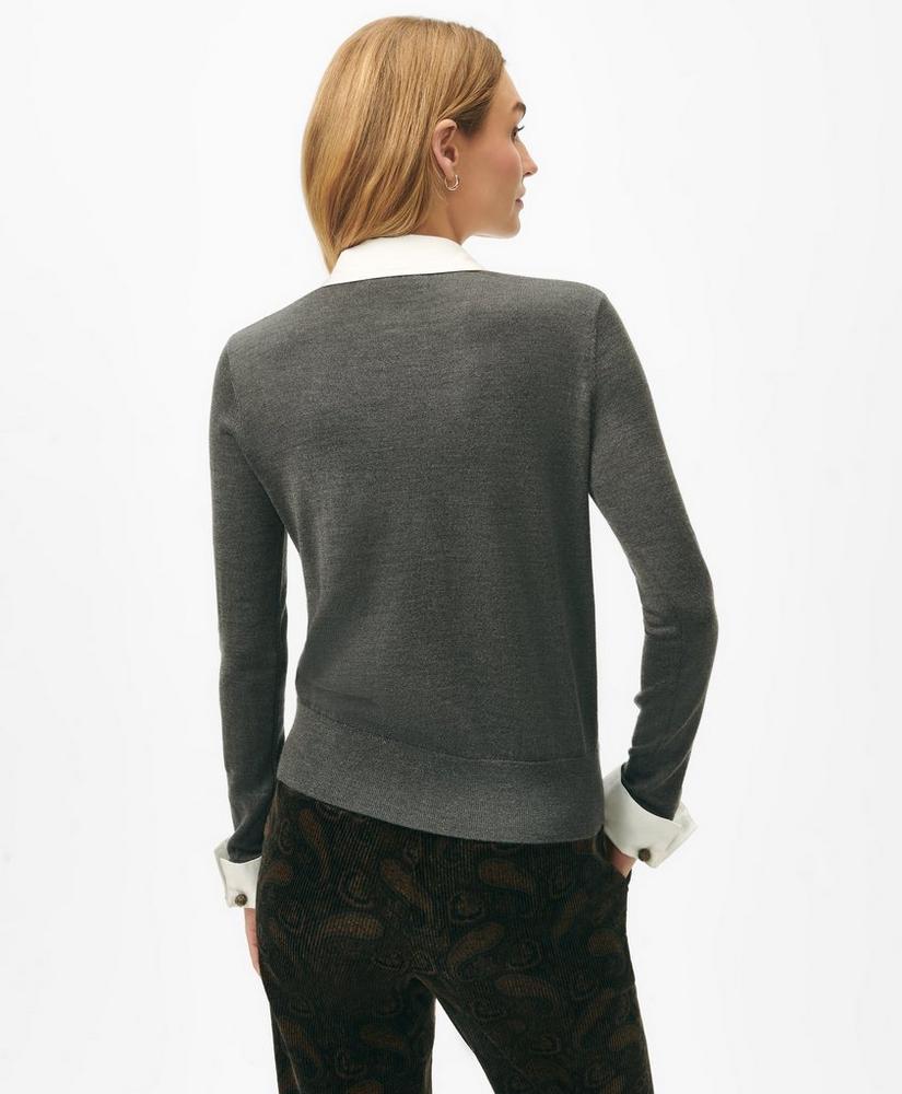 Removable Collar & Cuff Sweater in Fine Merino Wool Product Image