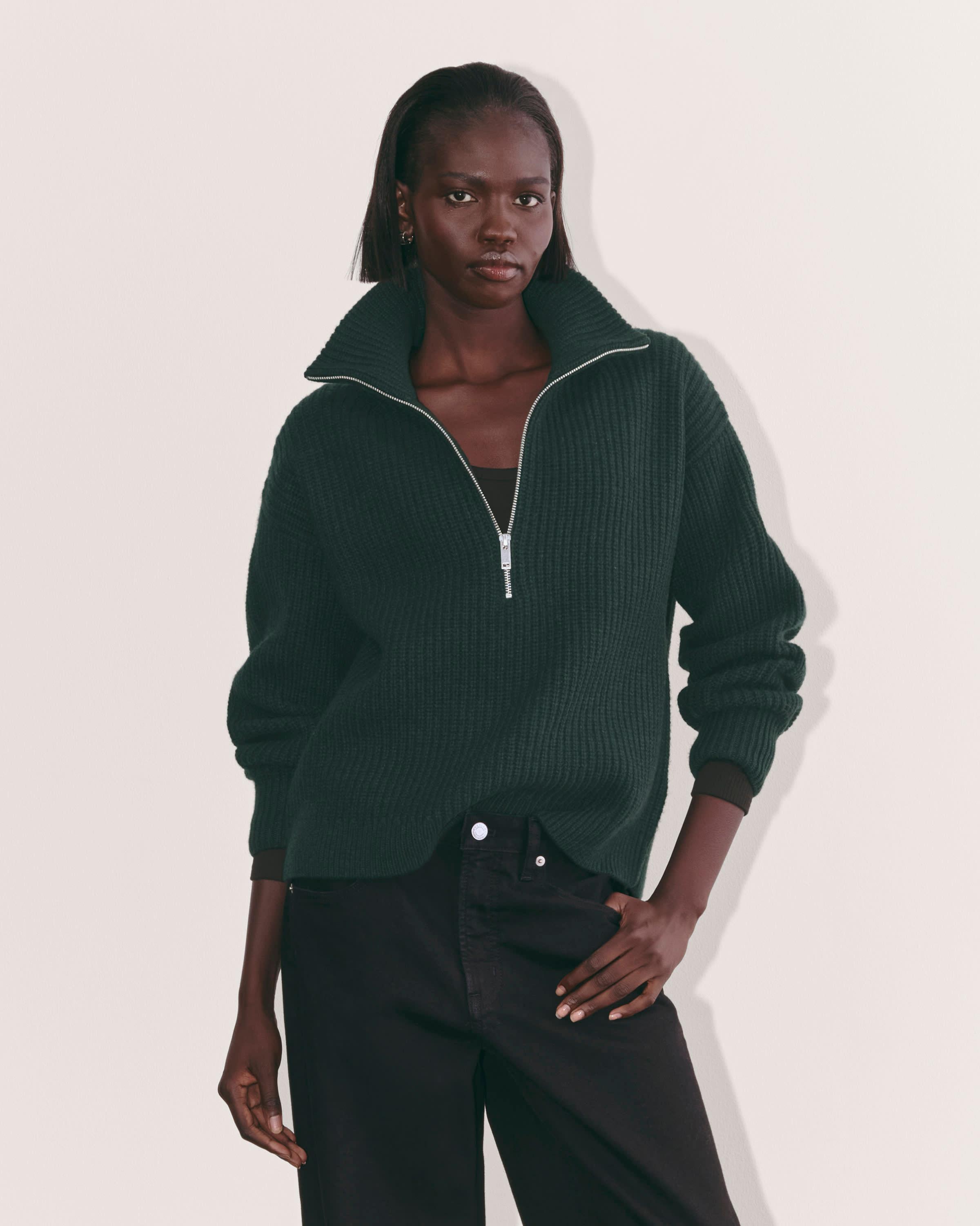 Womens Half-Zip Sweater in Luxe Merino by Everlane Product Image