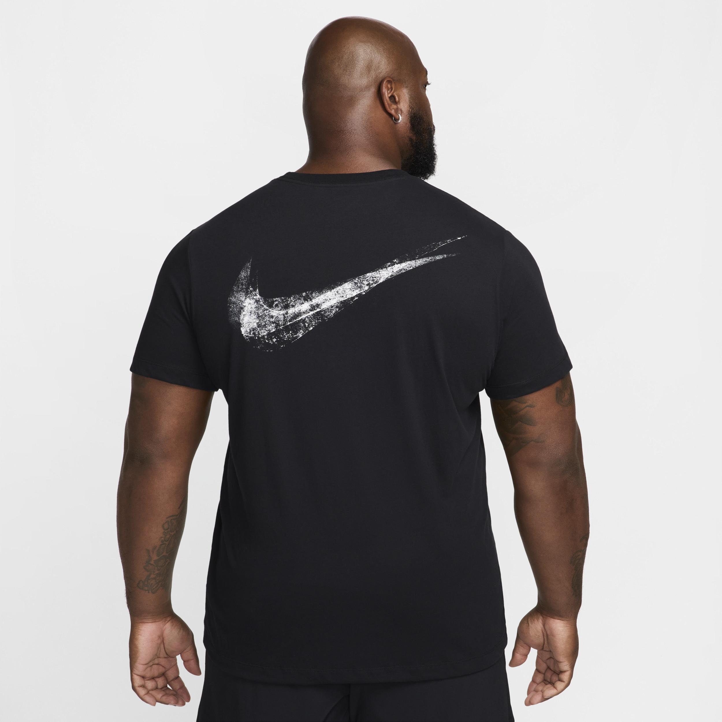 Nike Mens Nike Dri-FIT Swoosh 2 T-Shirt - Mens Black/White Product Image