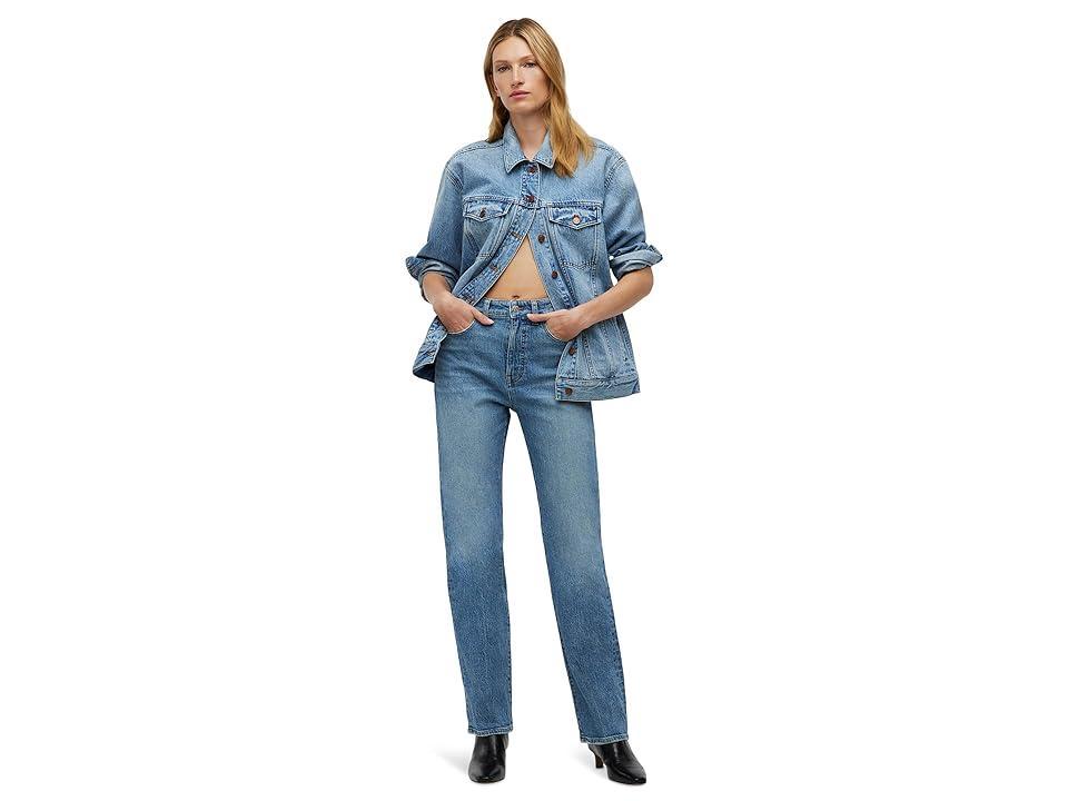 Madewell The 90s Creased High Waist Straight Leg Jeans Product Image